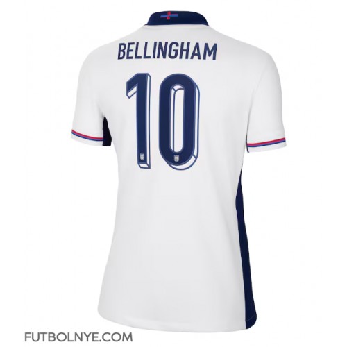 Camiseta Inglaterra Jude Bellingham #10 Primera Equipación para mujer Eurocopa 2024 manga corta